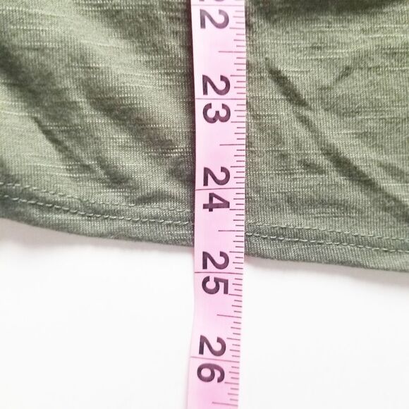 Rewind Women Extra Small Olive Green Crochet 3/4 Sleeve Pullover Top - Picture 11 of 12